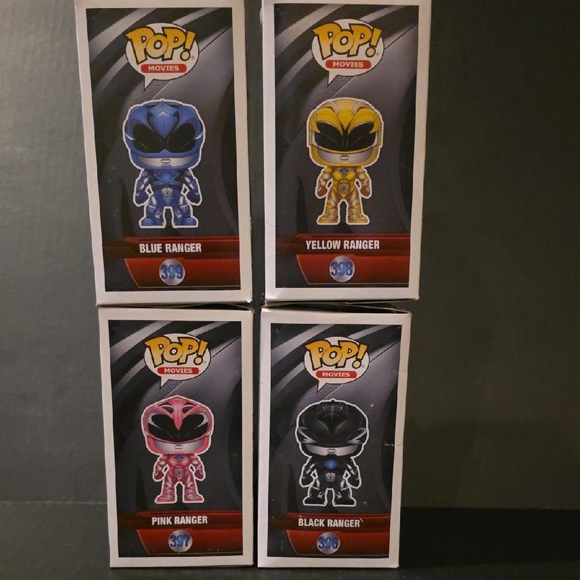 Funko Pop! Power Rangers Set - Vibrant Blue, Yellow, Pink, Black - Picture 7 of 10